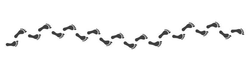 Human footprint icon. On a white background