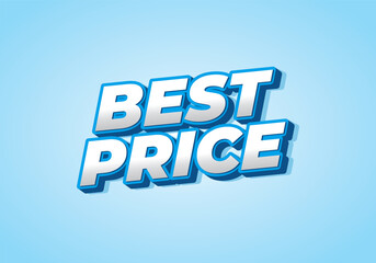 Best Price. Text effect in 3D look with eye catching color