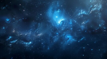 Fototapeta premium space with explosions features dark blue hues