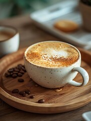 A cappuccino coffee, realistic photo