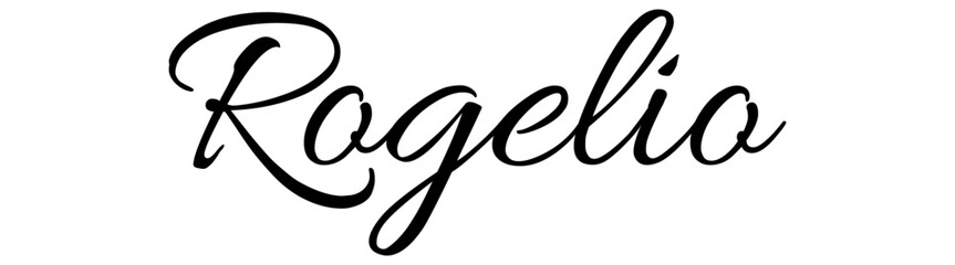 Rogelio - black color - name written - ideal for websites,, presentations, greetings, banners, cards,, t-shirt, sweatshirt, prints, cricut, silhouette, sublimation

