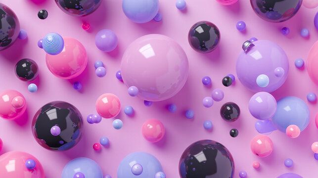 background with bubbles and balls