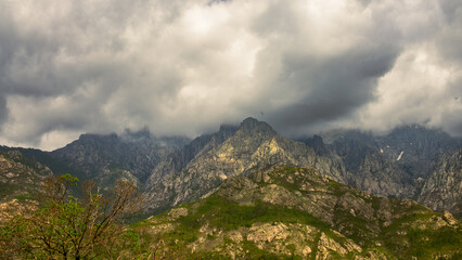 Mountain landscape of Corsica Island