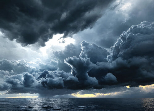 Photorealistic stormy sky background illustration