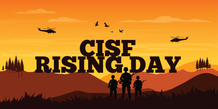 CISF Rising Day Creative Template Design Poster Banner Social Media Advertising For All Use, CISF Raising Day, March 10 India, Editable Vector Illustration