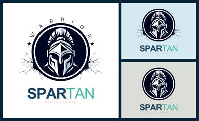 gladiator spartan warrior knight roman classic logo design template