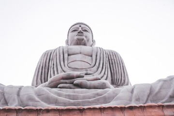 A Buddha symbol in India viewed from bottom to top