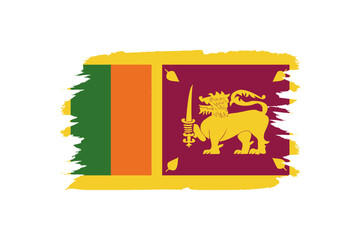Flag of Sri Lanka vector illustration