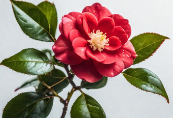 Red camellia flower 