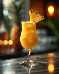 Summer cocktail on the bar, alcohol drink