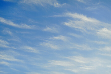 Naklejka na ściany i meble Sky's Symphony, Mesmerizing Azure Canopy with Beautiful Clouds 