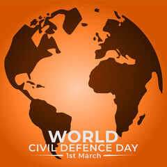 World Civil Defense Day 1 March Banner poster For social media post For print and product design.