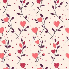 minimalistic Flat Valentine's Pattern