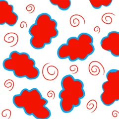 Fototapete Rund Patterns Seamless cute Desain "cloud" © Rini