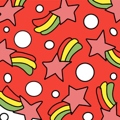 Patterns seamless cute abstract and character 