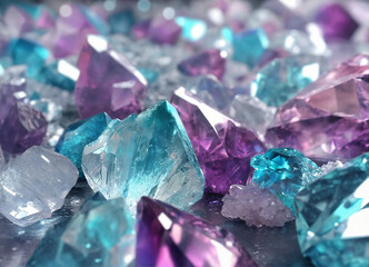 Photorealistic diamonds background illustration