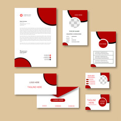 Corporate  business stationary or office identity set, modern corporate identity template, with digital elements. Vector company style for brand book and guideline