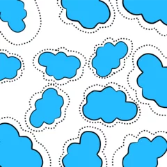 Foto op Canvas Patterns Seamless cute Desain "cloud" © Rini