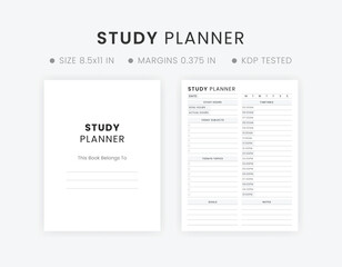 Study Planner Templates | Cute Study Planner Template | Template Study Planner | Study Planner Pdf