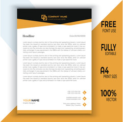 Professional business letterhead template, flyer, brochure design, vector illustration