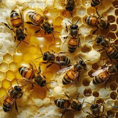 Honey and bees in abundance