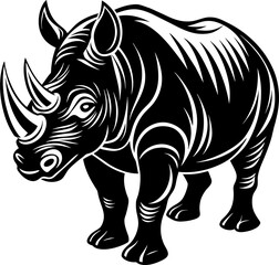 silhouette of a Rhinoceros vector illustration design