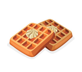 Waffle vector illustration