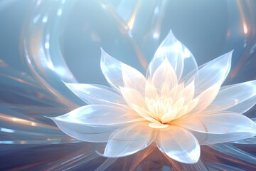 gorgeous fantasy digital background with ethereal waveformism fractal flower