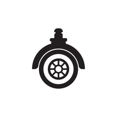 Caster Wheel Icon Vector Art Illustration