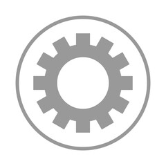 Minimal gear icon logo design vector template. Vector illustration. Eps file 64.