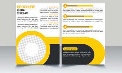 Business brochure design vector template. Cover modern layout, annual report, poster, flyer in A4 with colorful geometric shapes eps 10 file