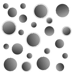 Fototapeta premium Black and white Halftone circle vector illustration with different size.