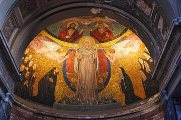 Mosaic in the basilica of Santa Prassede from the early 9th century, Rome