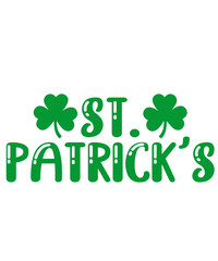 St Patricks Day typography design on plain white transparent isolated background for card, shirt, hoodie, sweatshirt, apparel, tag, mug, icon, poster or badge