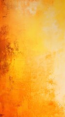 Yellow orange background with texture and distressed vintage grunge and watercolor paint stains