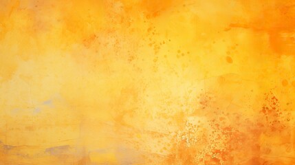 Yellow orange background with texture and distressed vintage grunge and watercolor paint stains