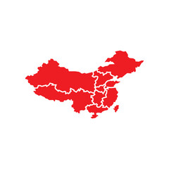CHINA map icon vector illustration symbol design