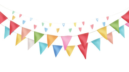 Obraz premium Watercolor Illustration of party flags
