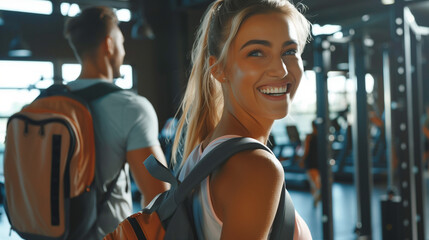 Fototapeta premium Leaving gym after work out