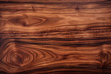 Detailed swirling wood grain texture of polished hardwood for an elegant backdrop.