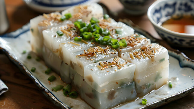 Traditional asChinese Radish Cake (Luo Bo Gao)