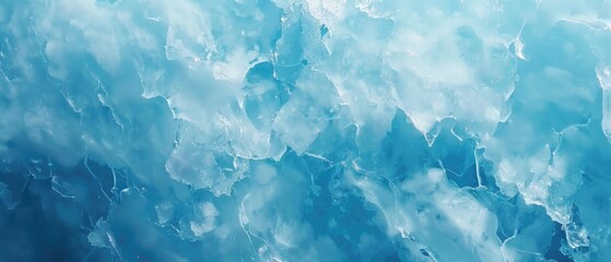 Obraz premium Ultrawide Background Of Blue Ice Close-up Texture 