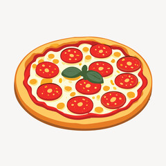 pizza with salami