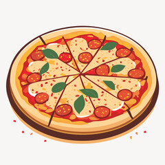 pizza isolated on white