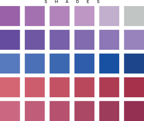 Color shades set cool shades