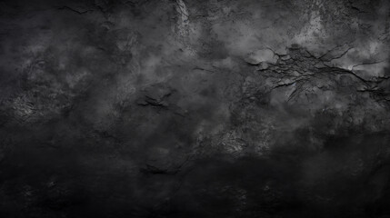 Fototapeta na wymiar Dusty, old cracked concrete wall, black gray texture with cracks, Black cement abstract background