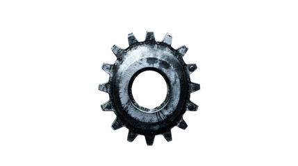 Metal Gear Wheel on White Background