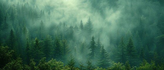 gloomy, picturesque Redwood forest backdrop