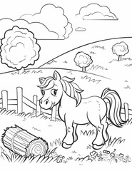 Horse Standing in Grass