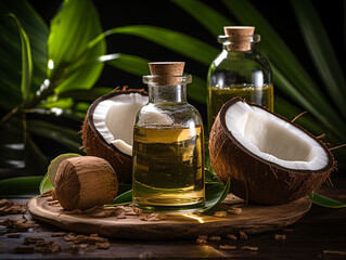 Coconut oil for skincare illustration